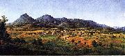 Edward Beyer The Peaks of Otter and the Town of Liberty oil painting artist